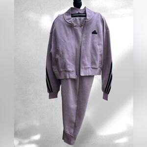 adidas 2 Piece Women Jogging Suit Future Icons 3-Stripes Jacket Tapered Pants